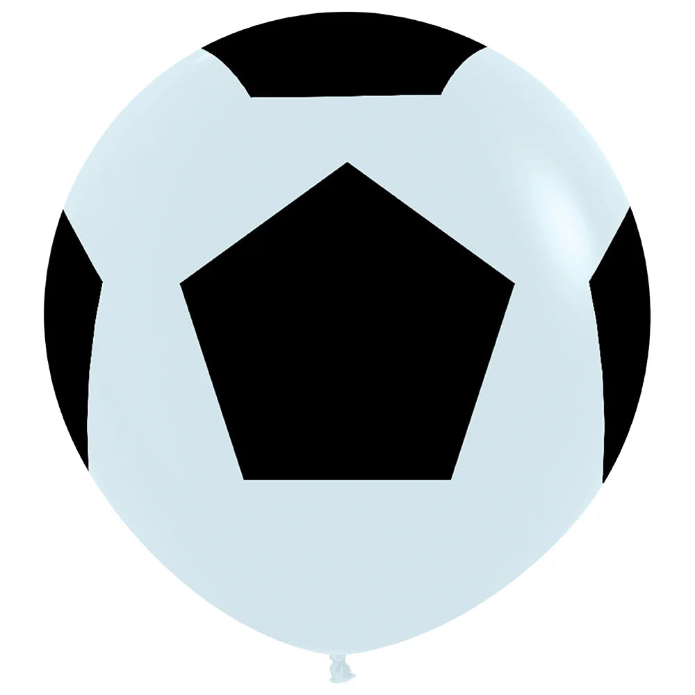 SEMPERTEX 36" Fashion White Soccer Ball Print 2ct
